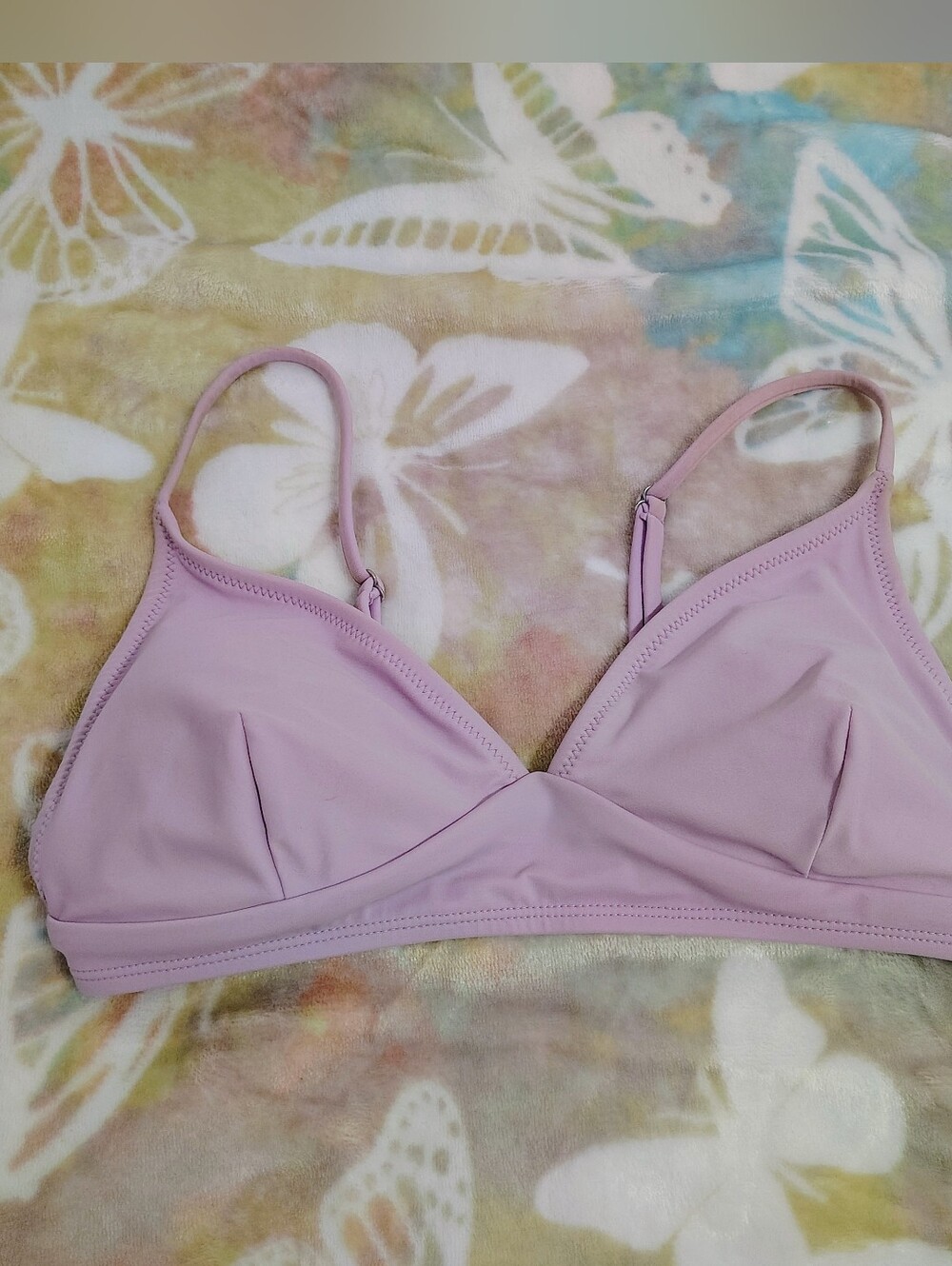 Old Navy Lilac Triangle Swim Bra with Adjustable Straps